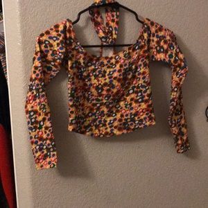 Floral Fitted long sleeve shirt